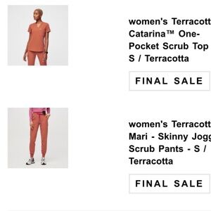 Figs Women's Terracotta Jogger Pants & Top